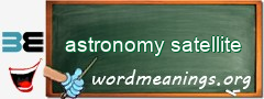 WordMeaning blackboard for astronomy satellite